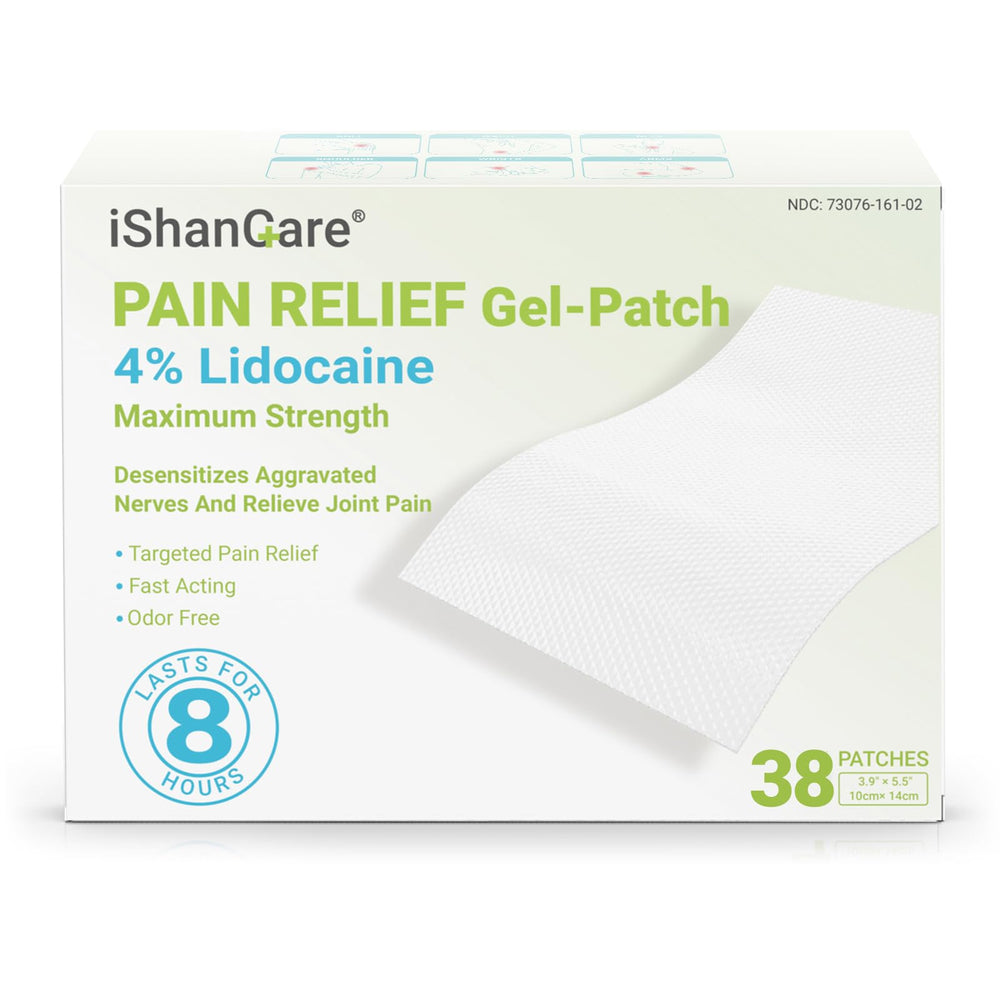 ishancare lidocaine 4% patches box for on-the-go relief