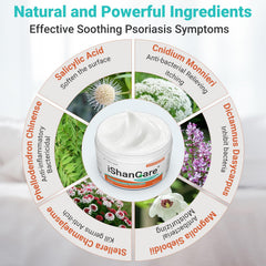 Ishancare Psoriasis Cream pump-top bottle for simple one-handed application