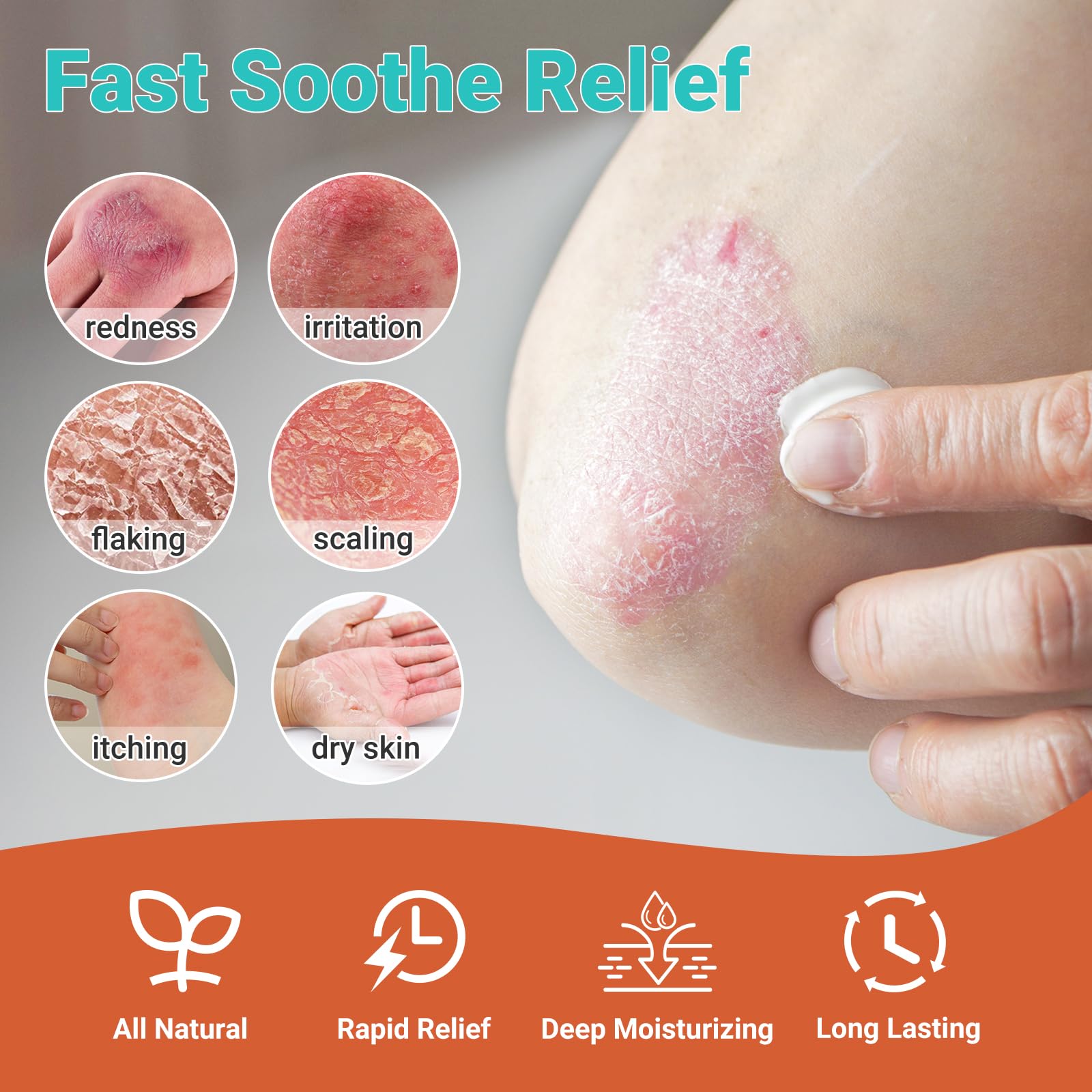 Ishancare Psoriasis Cream swatch with creamy texture for easy blending