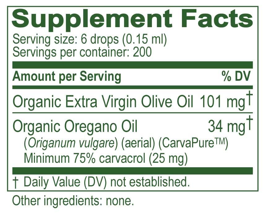 Island Nutrition polyphenol-rich oregano blend on label highlighting natural compounds.
