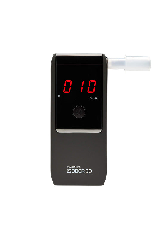 iSOBER30 side view: slim, discreet design for pocket or bag carry.