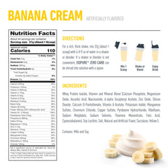 Isopure Banana Cream protein shake in glass after a workout