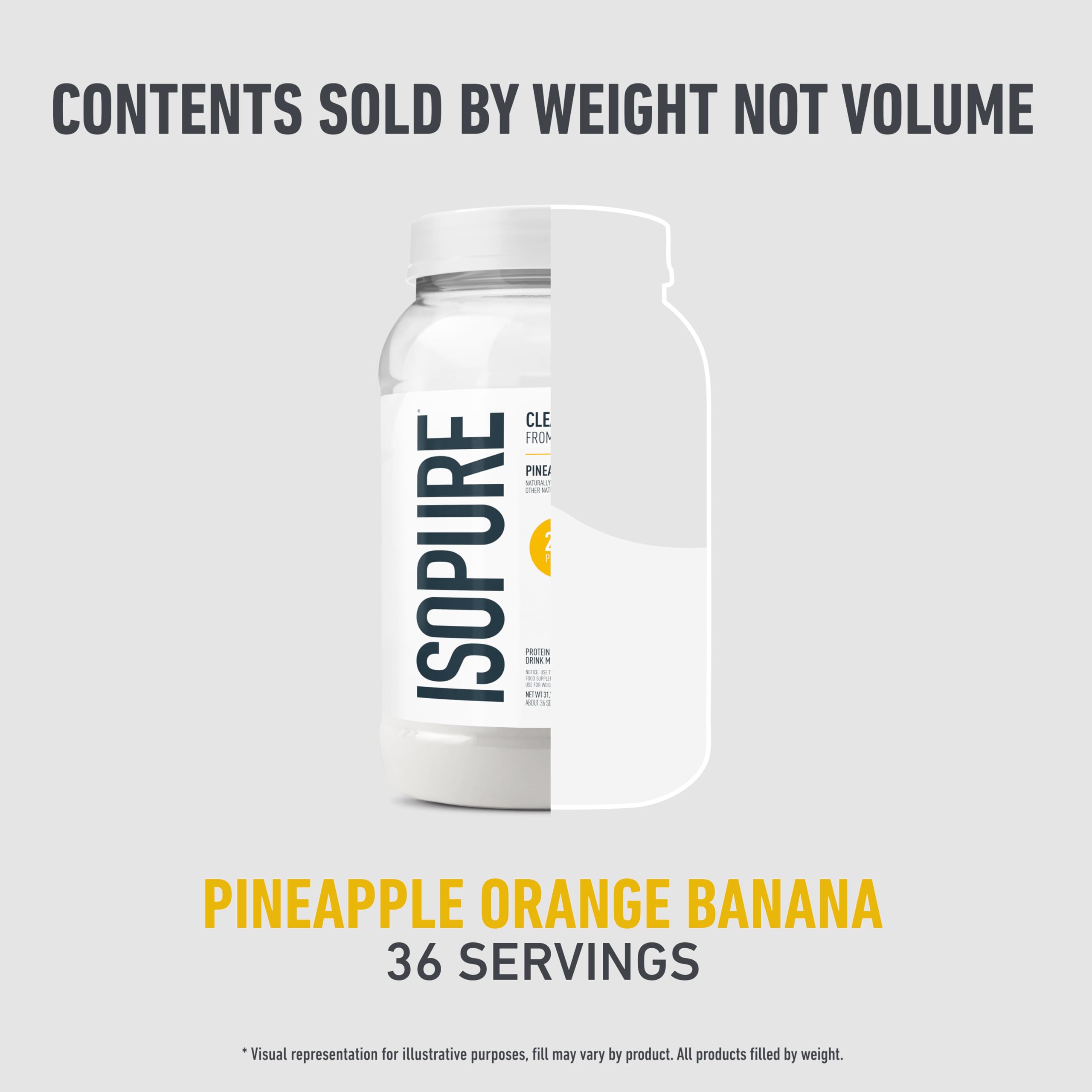 Isopure Clear Whey glass with finished drink, quick-dissolve in water.