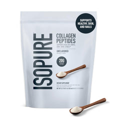 Isopure Collagen Peptides scoop ready to measure 20g per serving for consistent daily use.