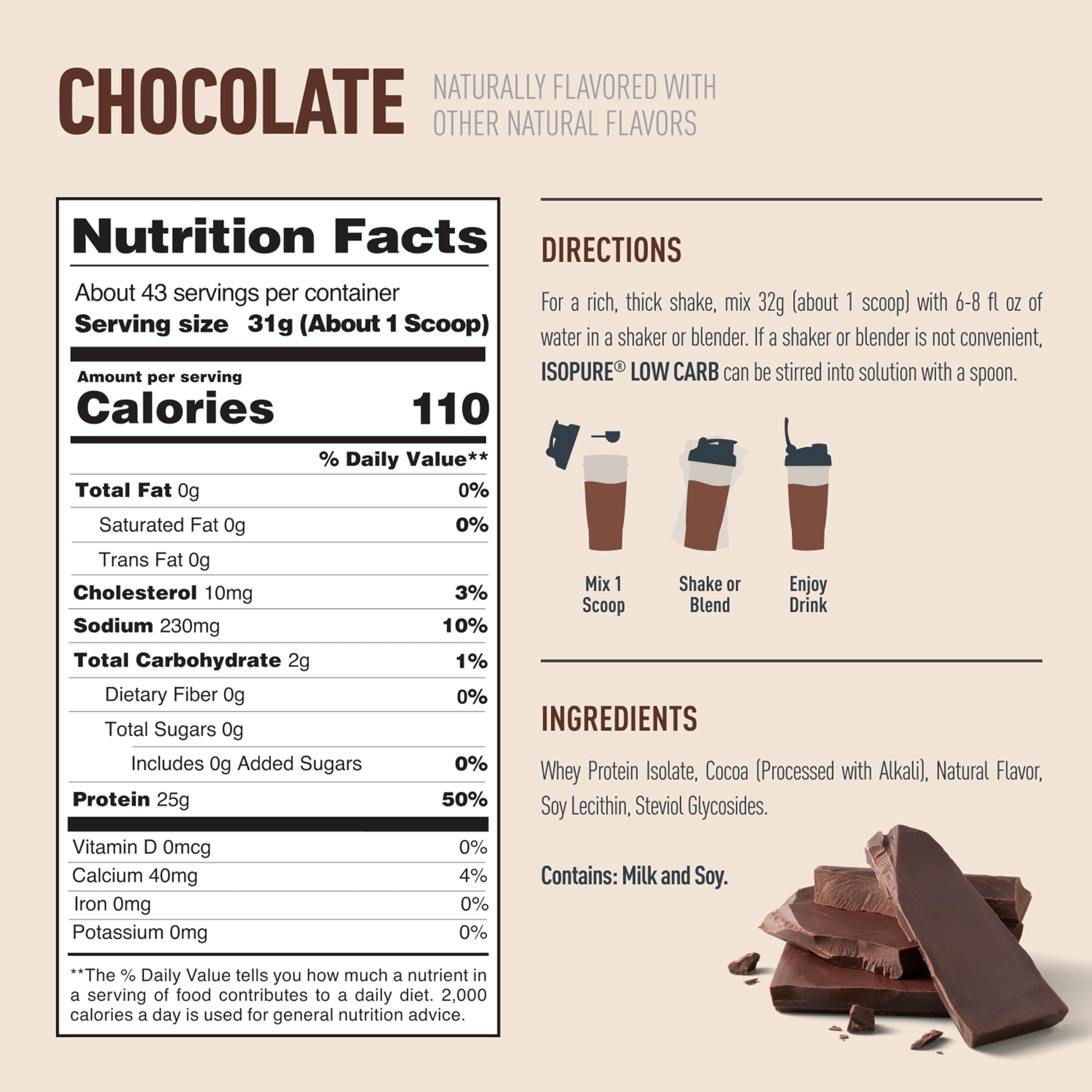 Isopure chocolate shaker cup ready for a protein shake on the go.