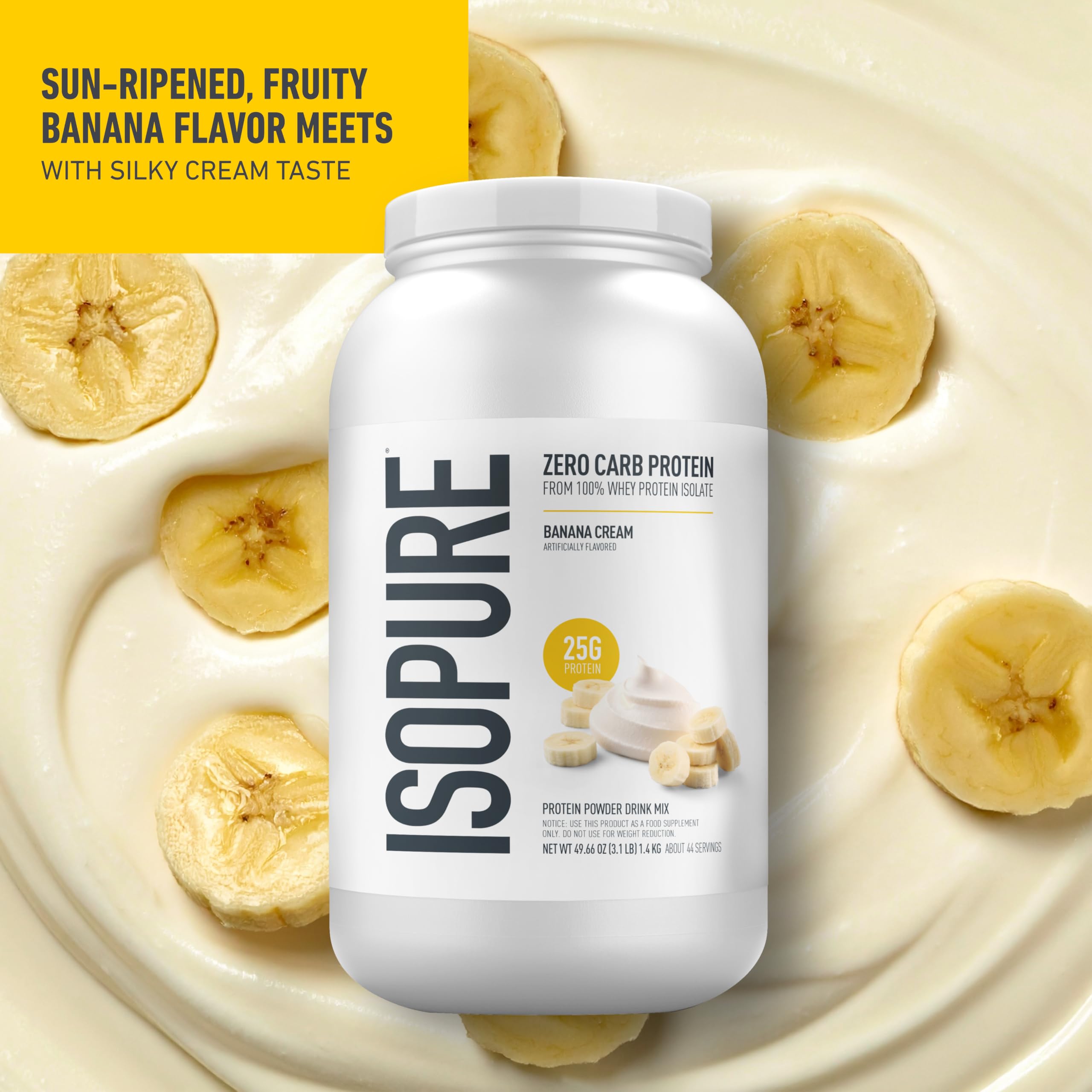 Isopure nutrition panel close-up highlighting vitamins and minerals