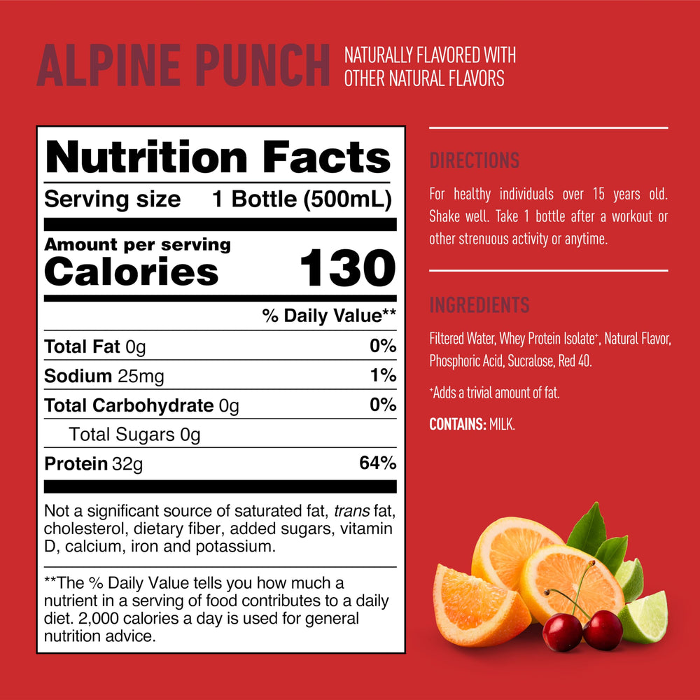 Isopure post-workout scene with Alpine Punch, refreshing, clear protein drink.