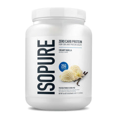 Isopure protein powder stirred into a beverage shows quick, convenient protein.