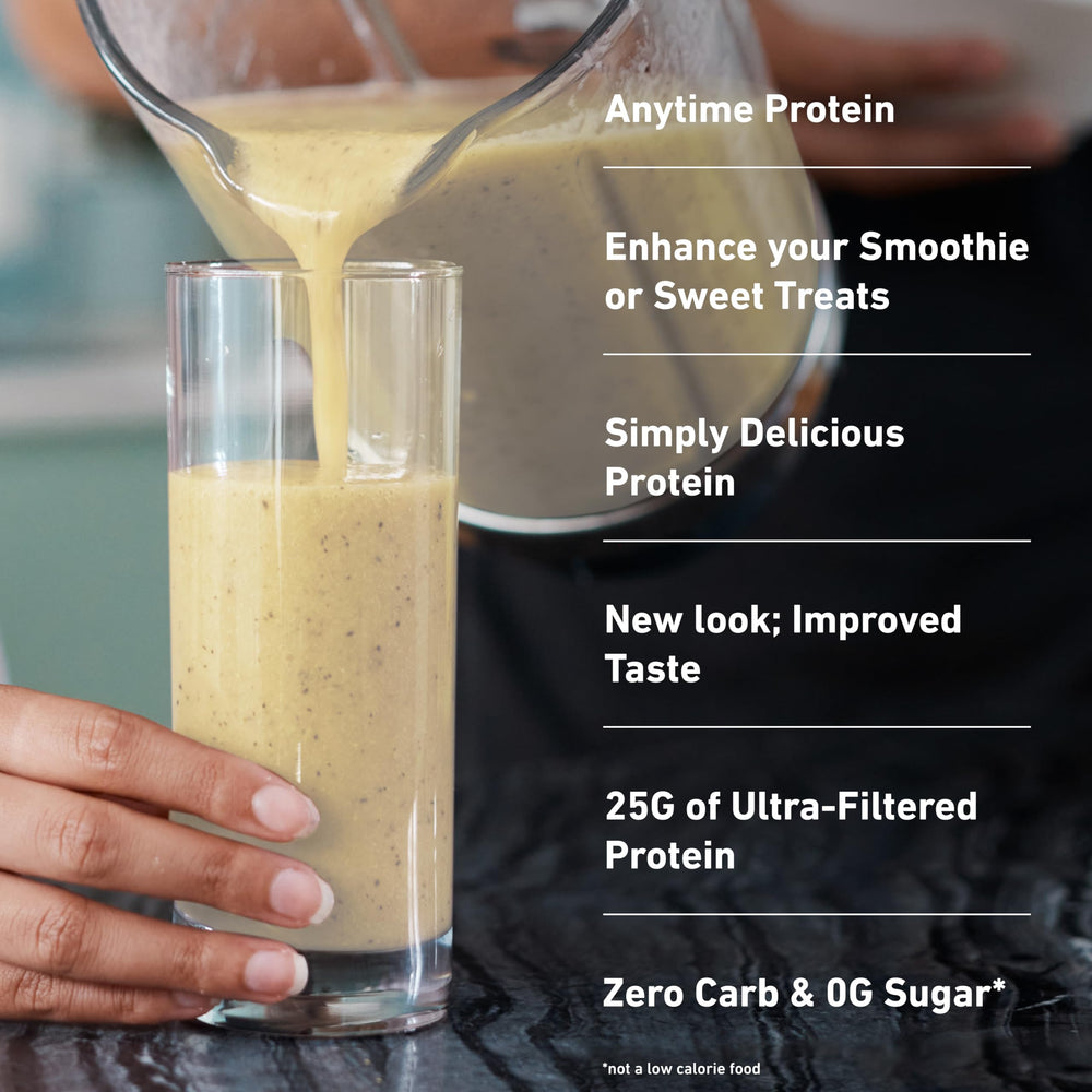 Isopure scoop in shaker ready for quick protein mix