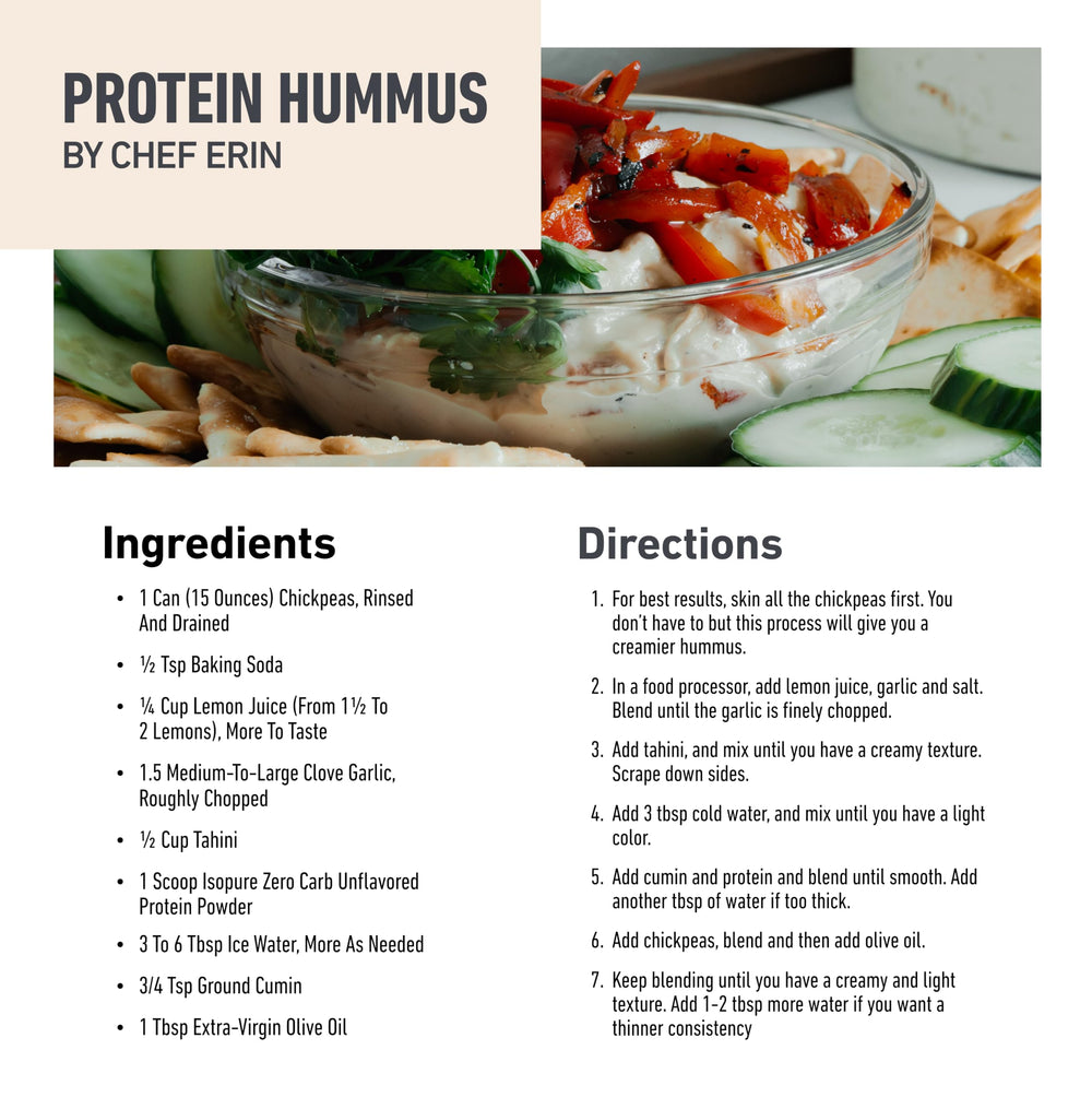 Isopure smoothie with whey protein in blender for easy protein boost.
