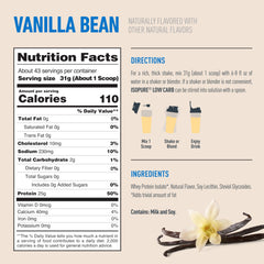 Label highlights Isopure Vanilla Whey as gluten-free and lactose-free.