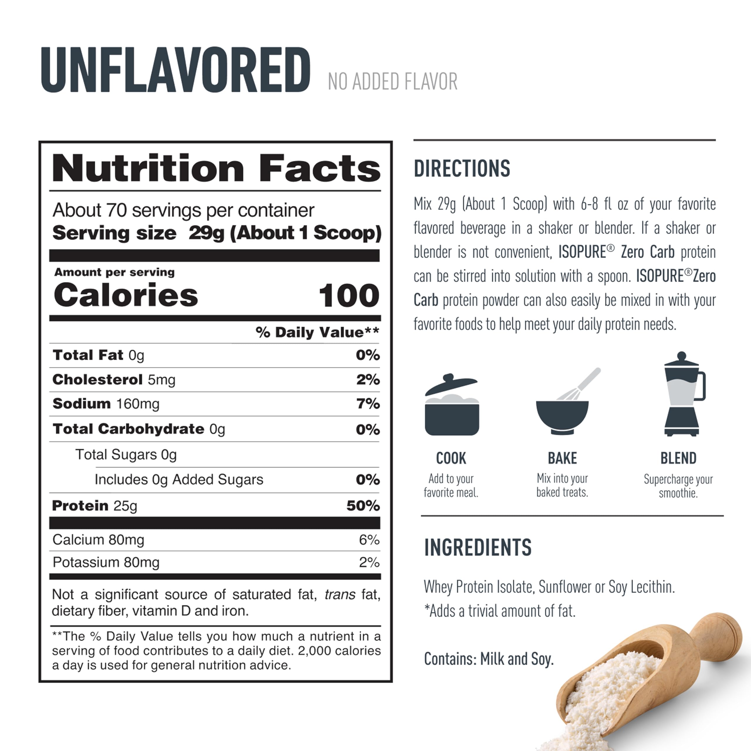 Isopure vitamin-enriched whey powder offers keto-friendly protein support.