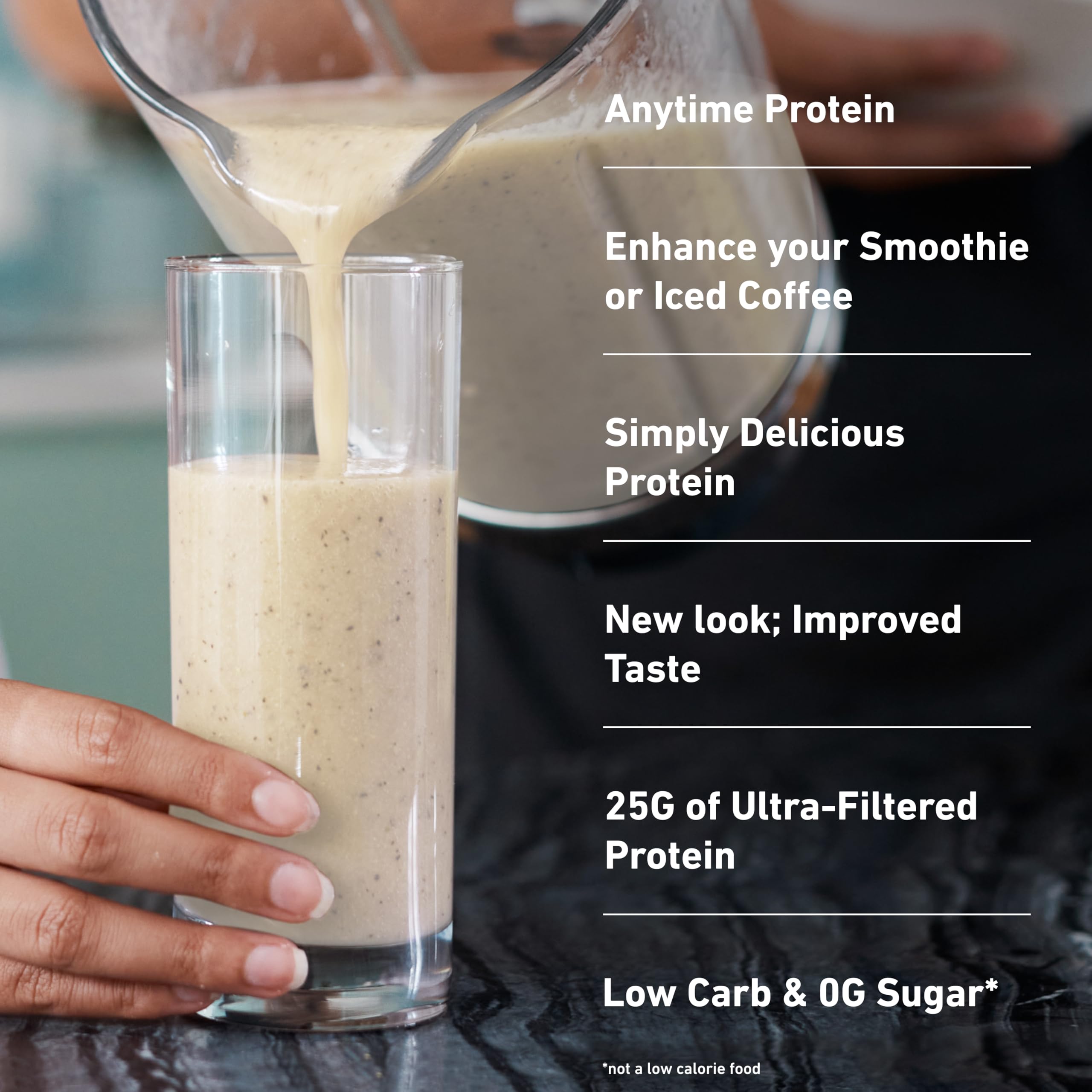 Isopure 25g protein per serving label on packaging.
