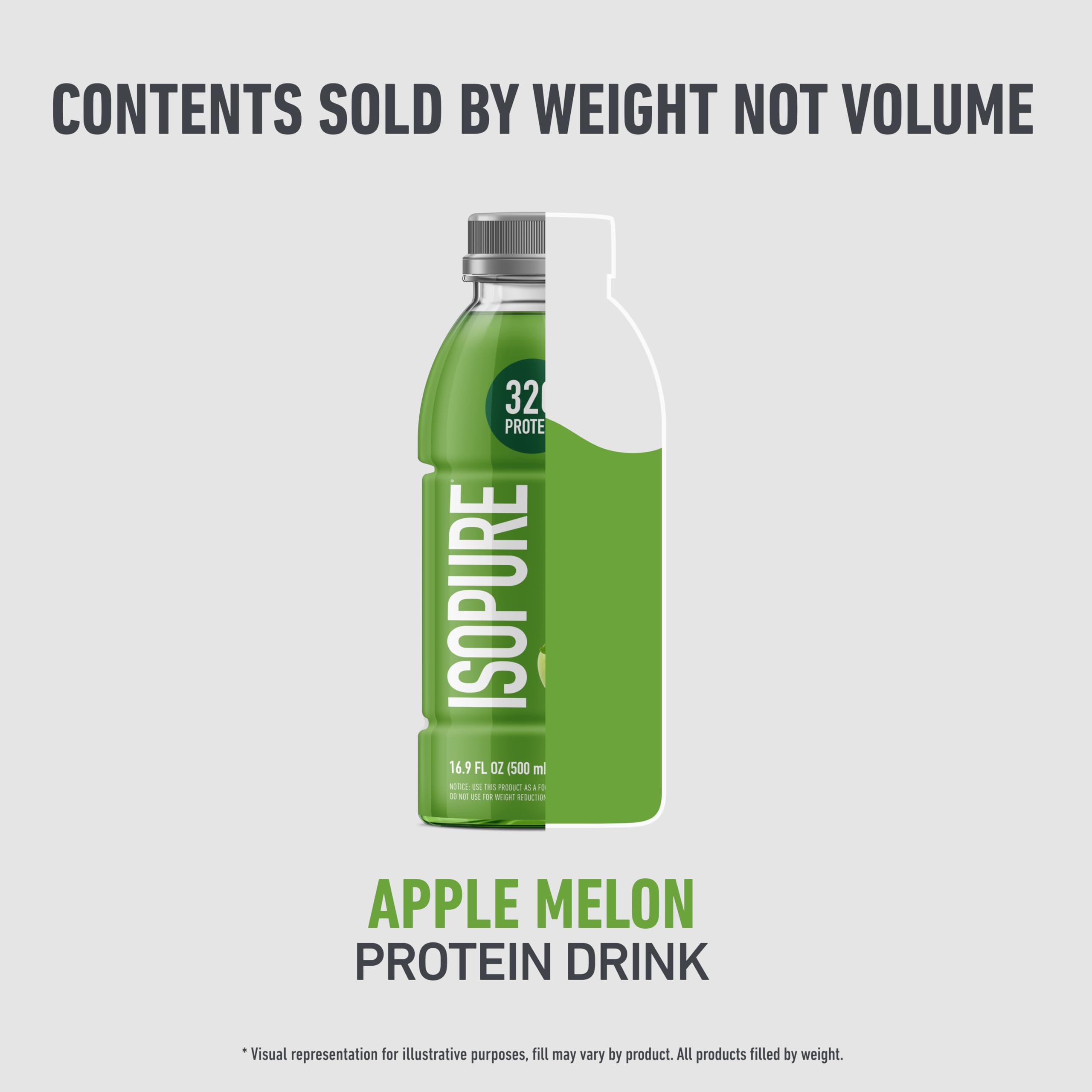 Isopure Zero Carb clear protein bottle demonstrates lactose-free option.