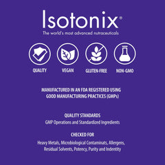 Isotonix Digestive Enzymes label emphasizes vegan, gluten-free, non-GMO quality.