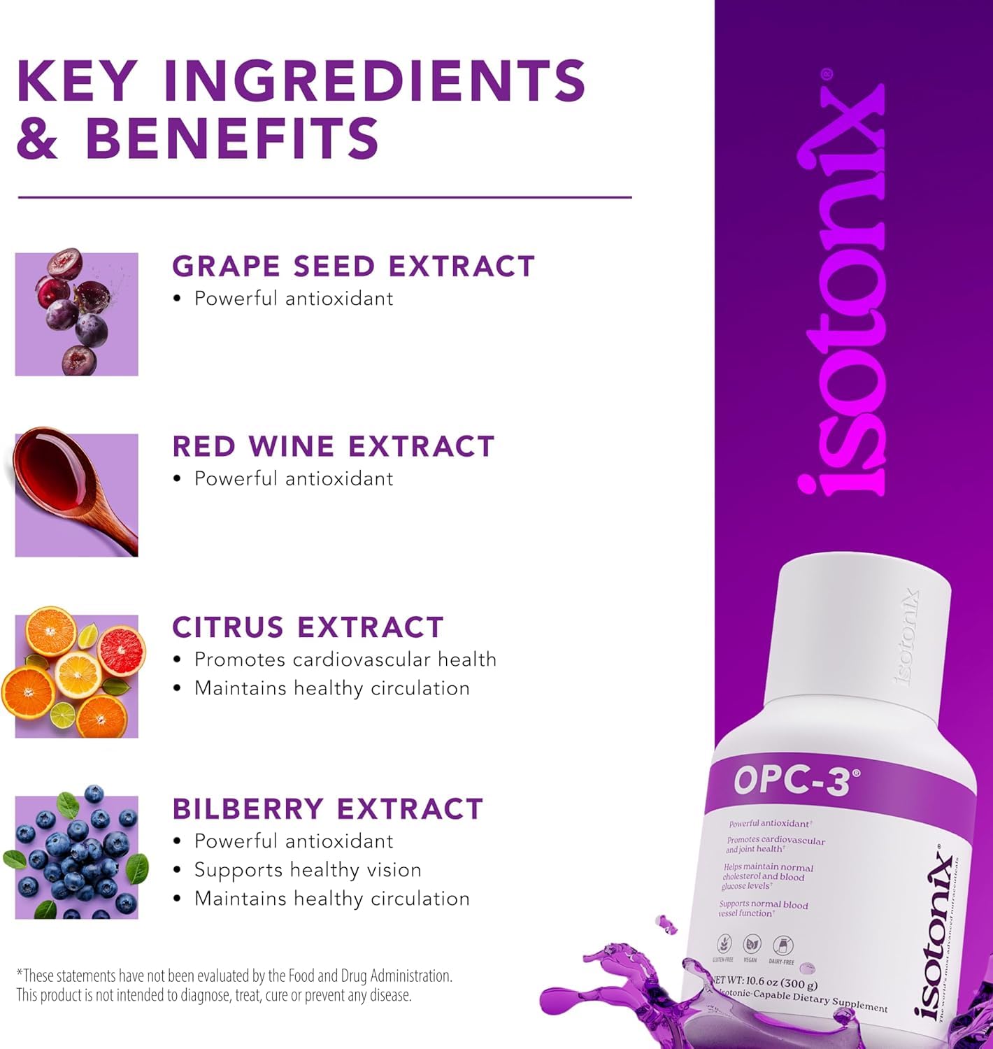 Isotonix OPC-3 bilberry close-up for vision and circulation support.