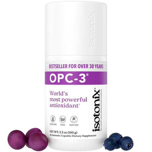 Isotonix OPC-3 bottle cap close-up for precise antioxidant dosing.