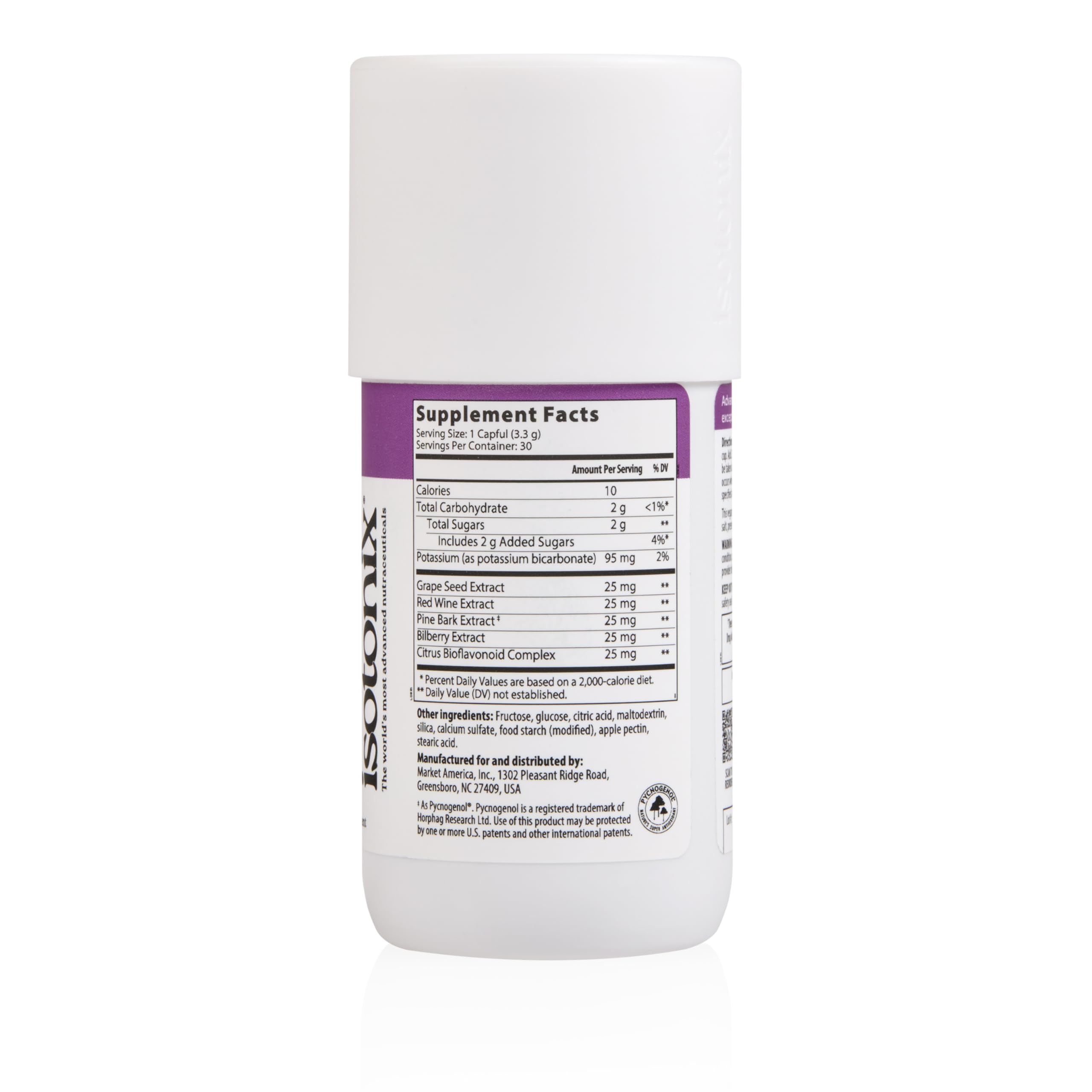 Isotonix OPC-3 mixed with water in glass for a daily drink.