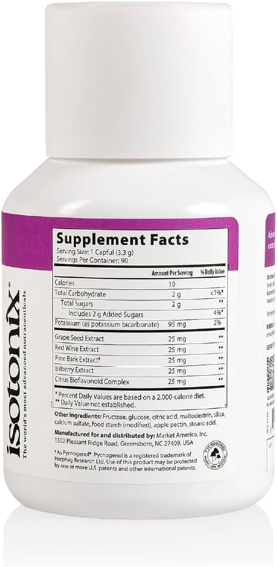 Isotonix OPC-3 vegan and gluten-free label indicating clean formula.