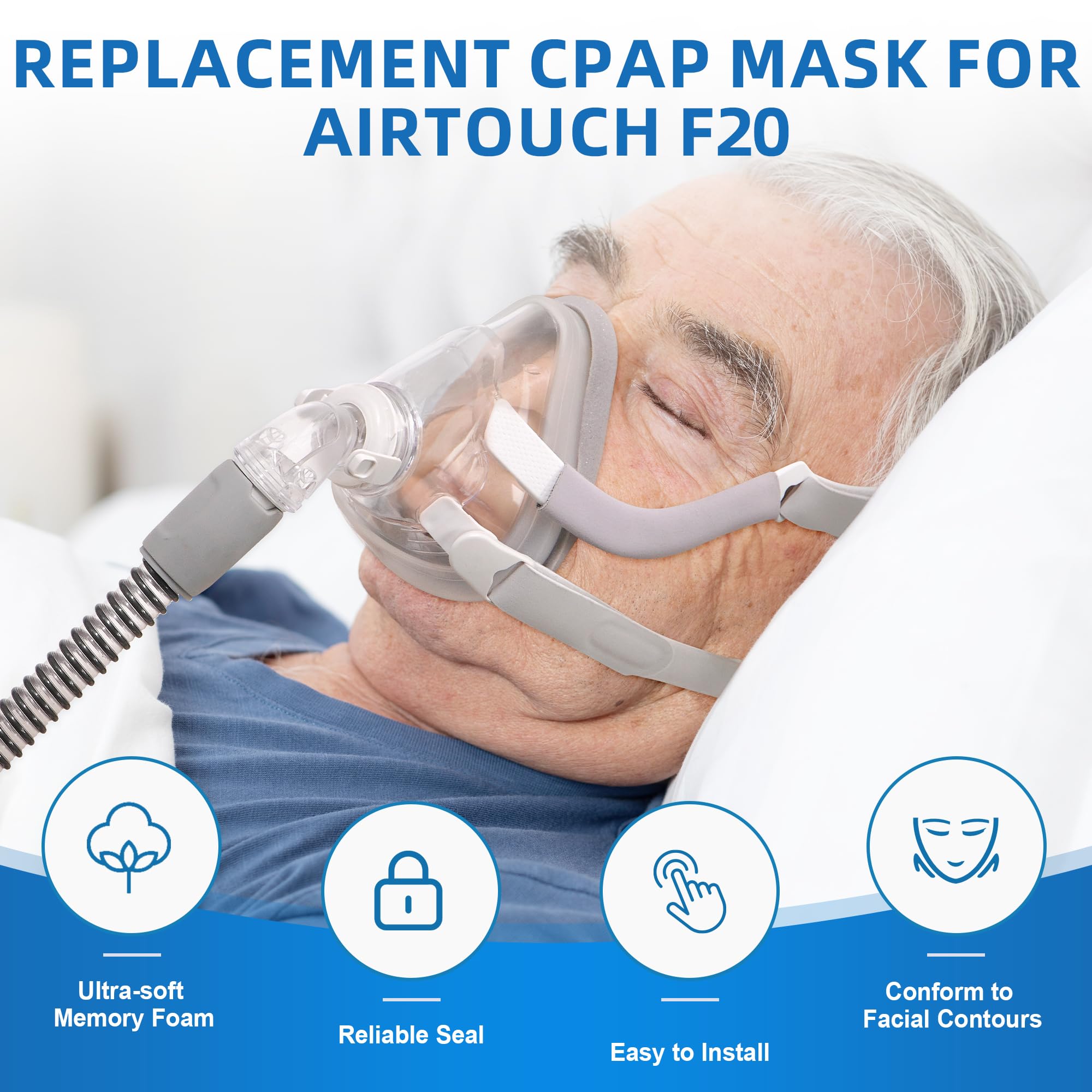 ItAll cushion highlighting leak-free silicone nose bridge for a secure seal.
