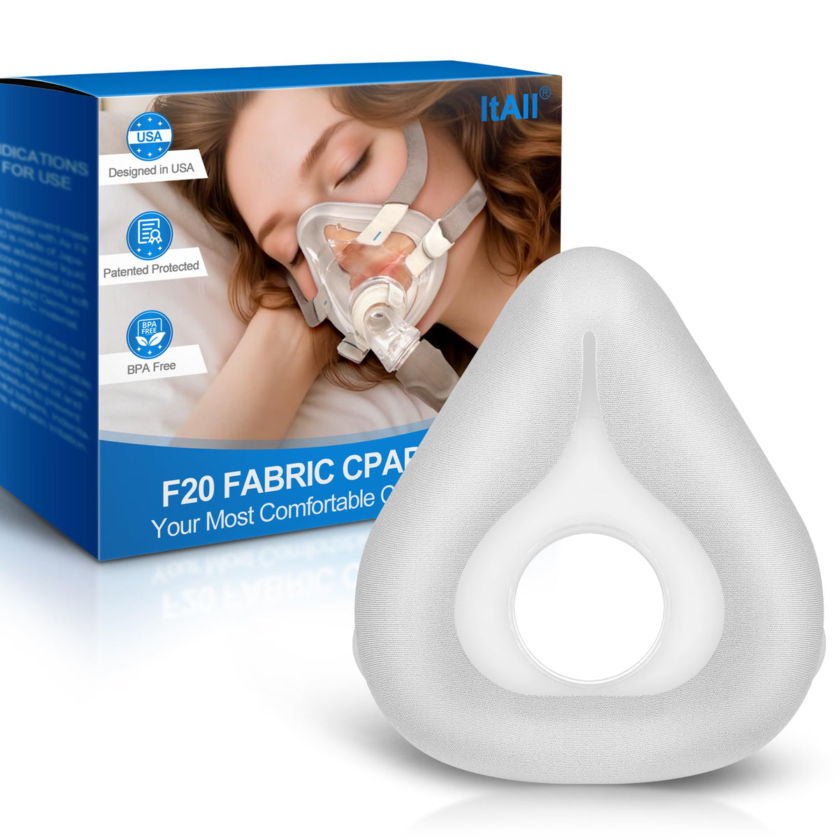 ItAll F20 cotton-wrap small cushion offering skin-friendly all-night comfort.