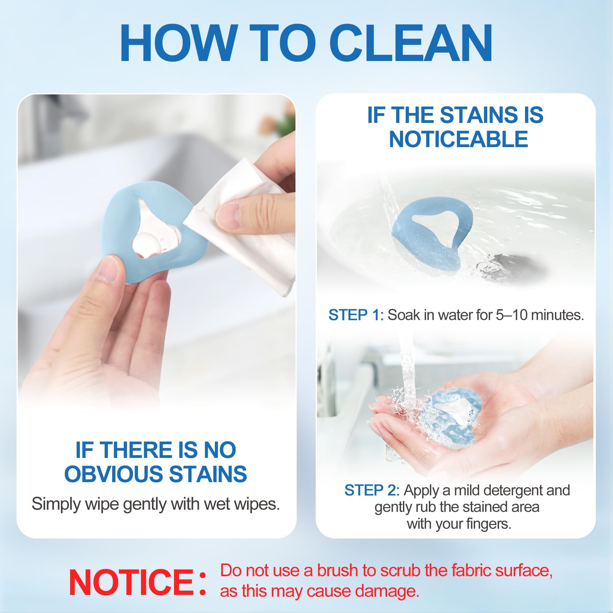 No silicone contact improves skin-friendly comfort.