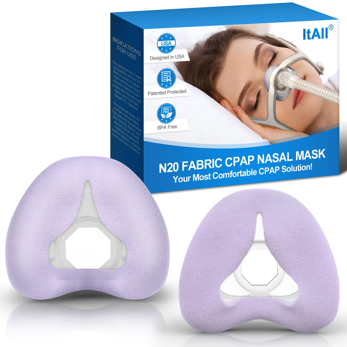 ItAll N20 cushion cotton texture close-up showing breathable skin-friendly fabric