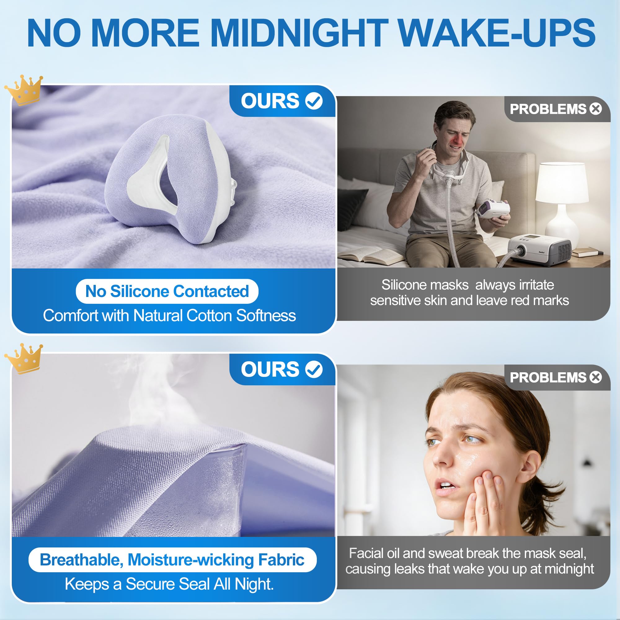 ItAll N20 cushion small purple demonstrates breathable, moisture-wicking fabric.