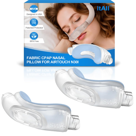 ItAll nasal pillow cushion with cotton wrap delivers breathable comfort for all night wear