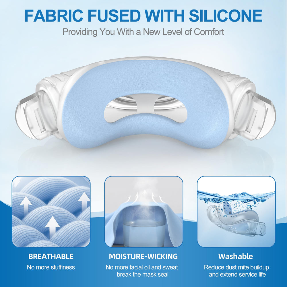 Whisper-quiet front mesh diffuses airflow for quieter nights.