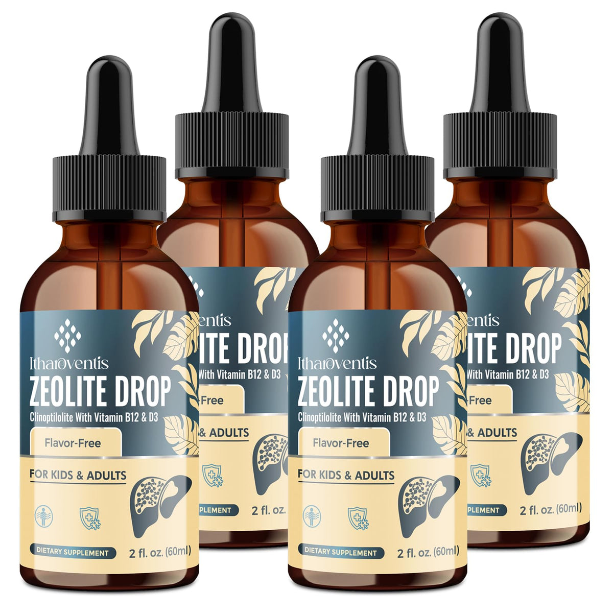 Itharoventis Zeolite Drops bottle ready for daily family use