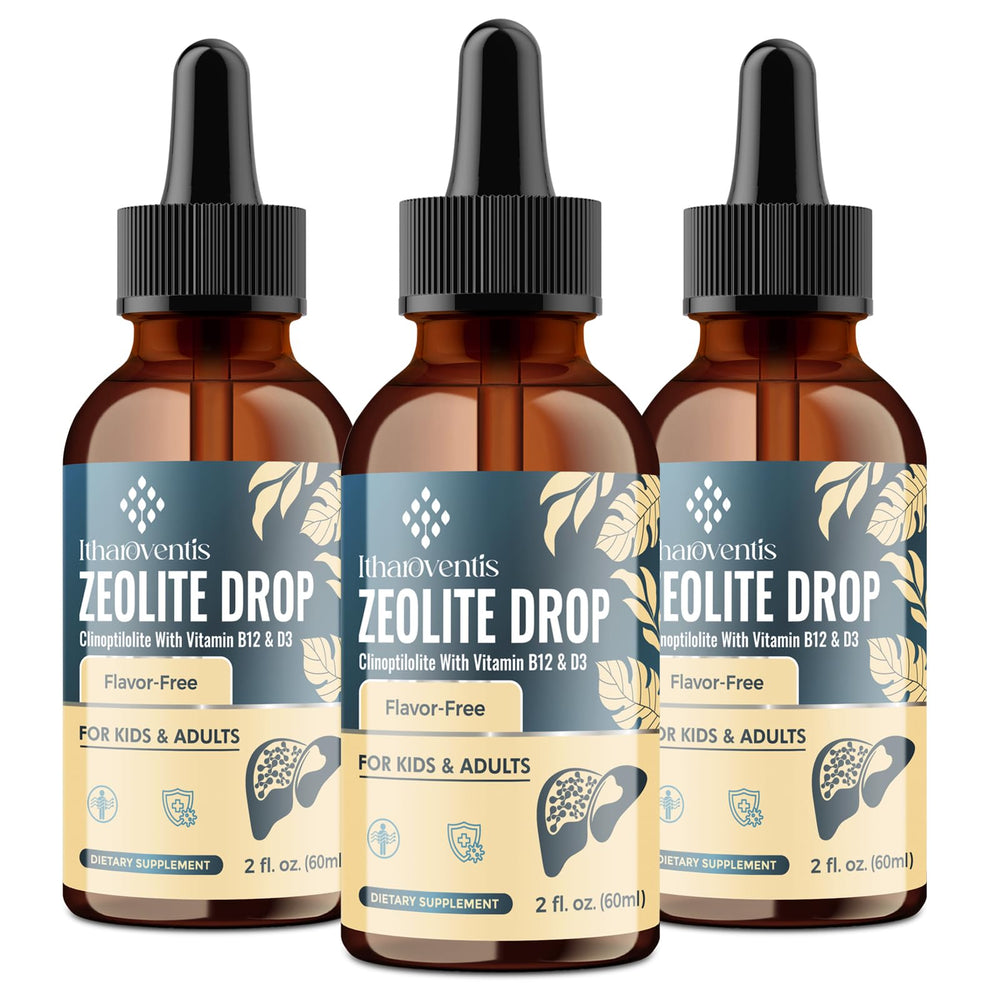 Itharoventis Zeolite Drops bottle, easy daily use for gut support
