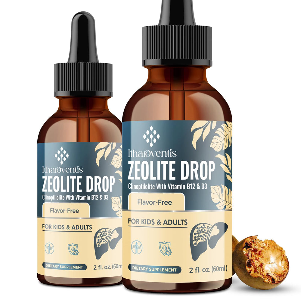 Itharoventis Zeolite Drops bottle with berry flavor for easy daily use