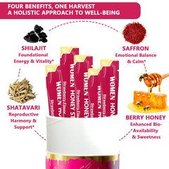 Itiban Shilajit Honey Sticks strawberry flavor closeup—fruit-forward taste and energy support.
