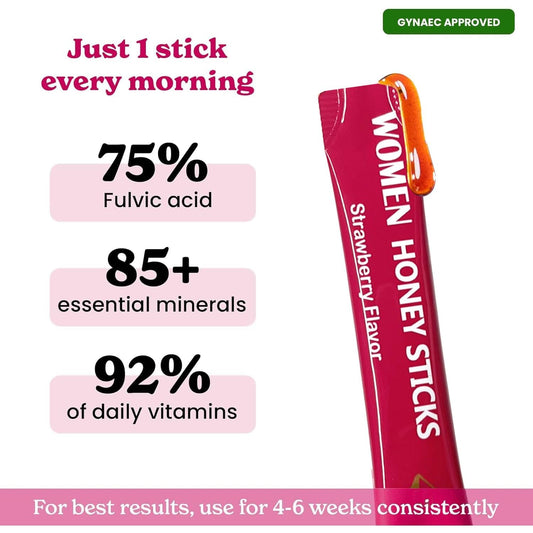 Itiban Shilajit Honey Sticks strawberry stick unwraps for mess-free, on-the-go use.