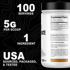 It's Just! Creatine Monohydrate powder mixing in shake shows smooth texture.