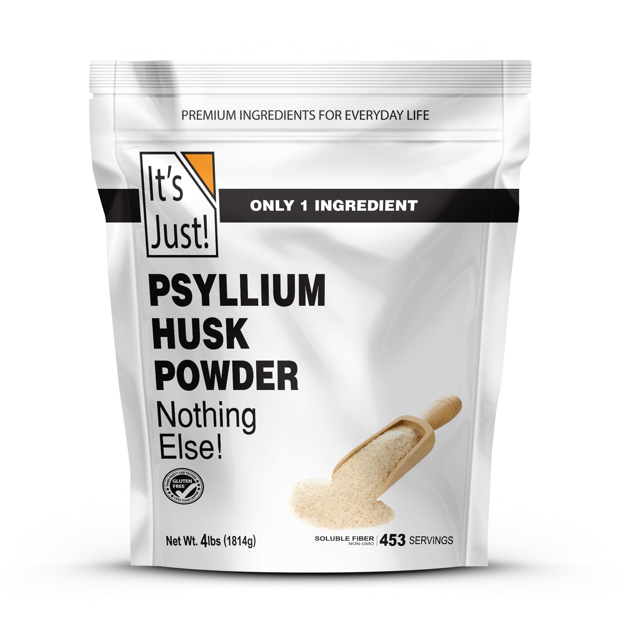 It's Just! Psyllium Husk Powder packaging ready for daily fiber boost.