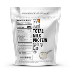 It's Just! Total Milk Protein Concentrate powder scoop ready for quick protein shakes