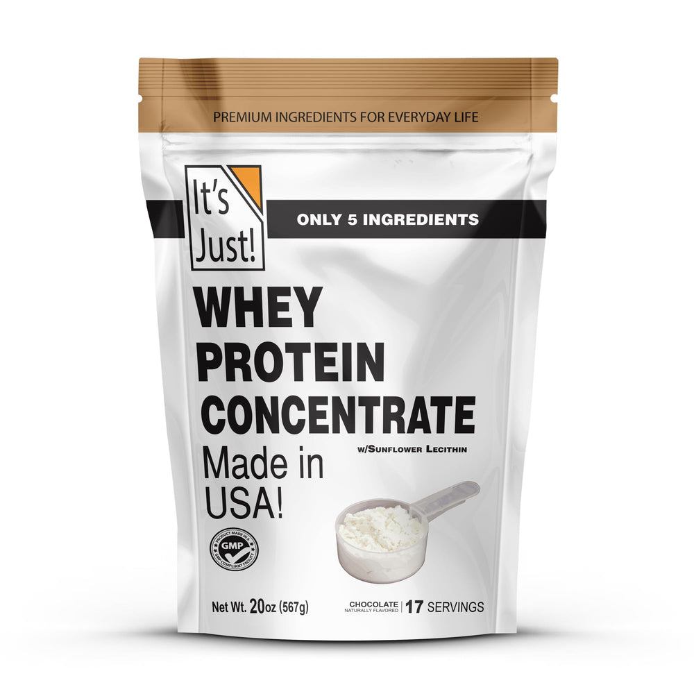It's Just! whey protein concentrate bottle for smoothie blends.