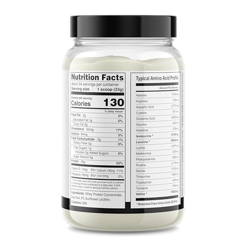 Its Just! whey protein concentrate unflavored measuring scoop enables precise daily protein tracking.