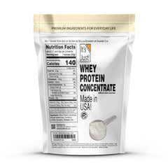 It's Just! whey protein USA-made label demonstrates premium quality and safety.