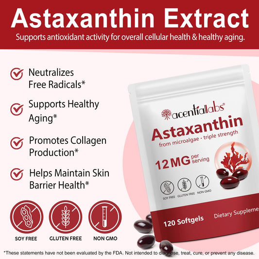 ITSDAWN Astaxanthin softgels pack for convenient daily antioxidant support.