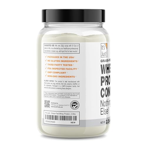 It's Just! whey unflavored powder with scoop for versatile shakes
