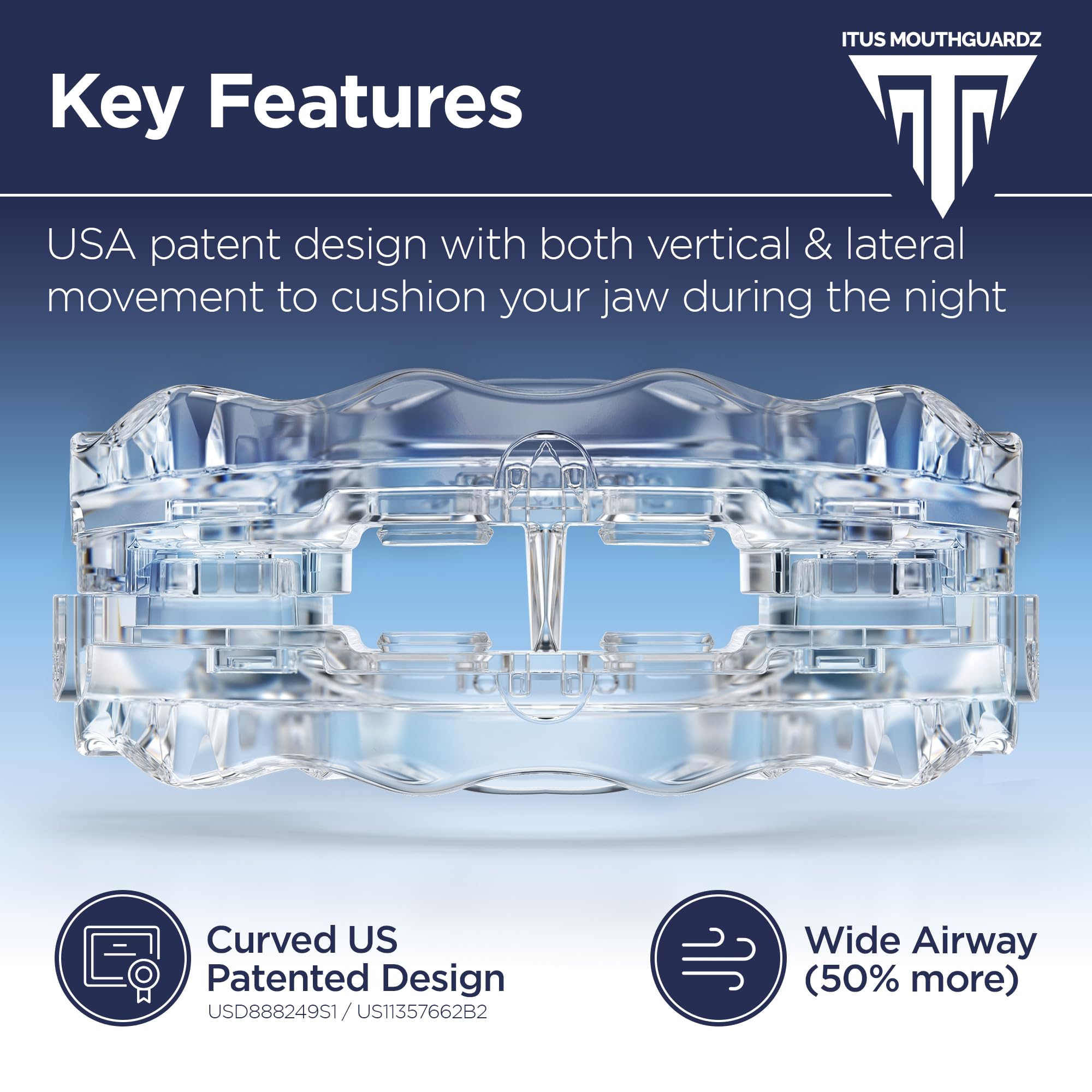 Itus SilentZPro 2.0 adjustment-settings demonstrate five levels for a personalized fit.