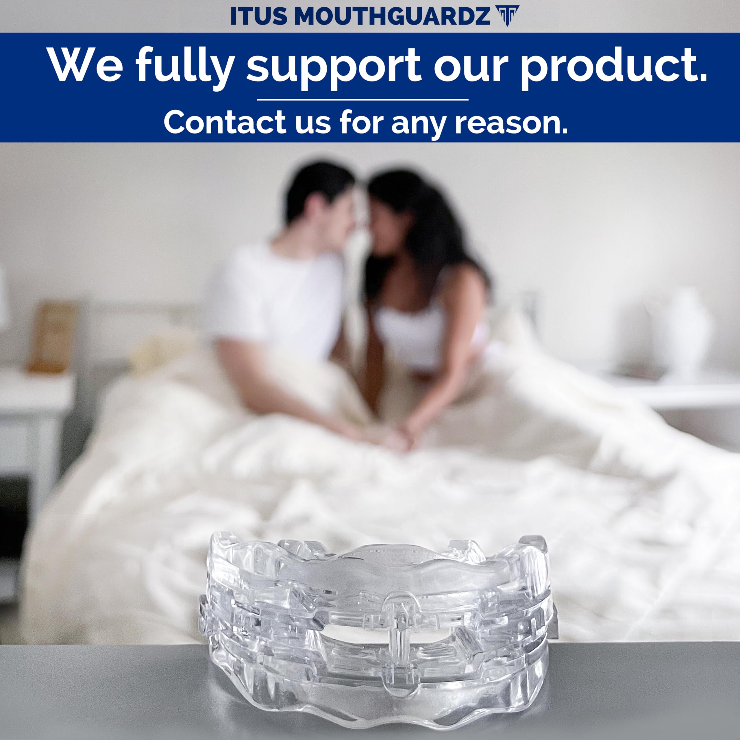 Itus SilentZPro 2.0 patented-design enables natural jaw movement for comfort all night.
