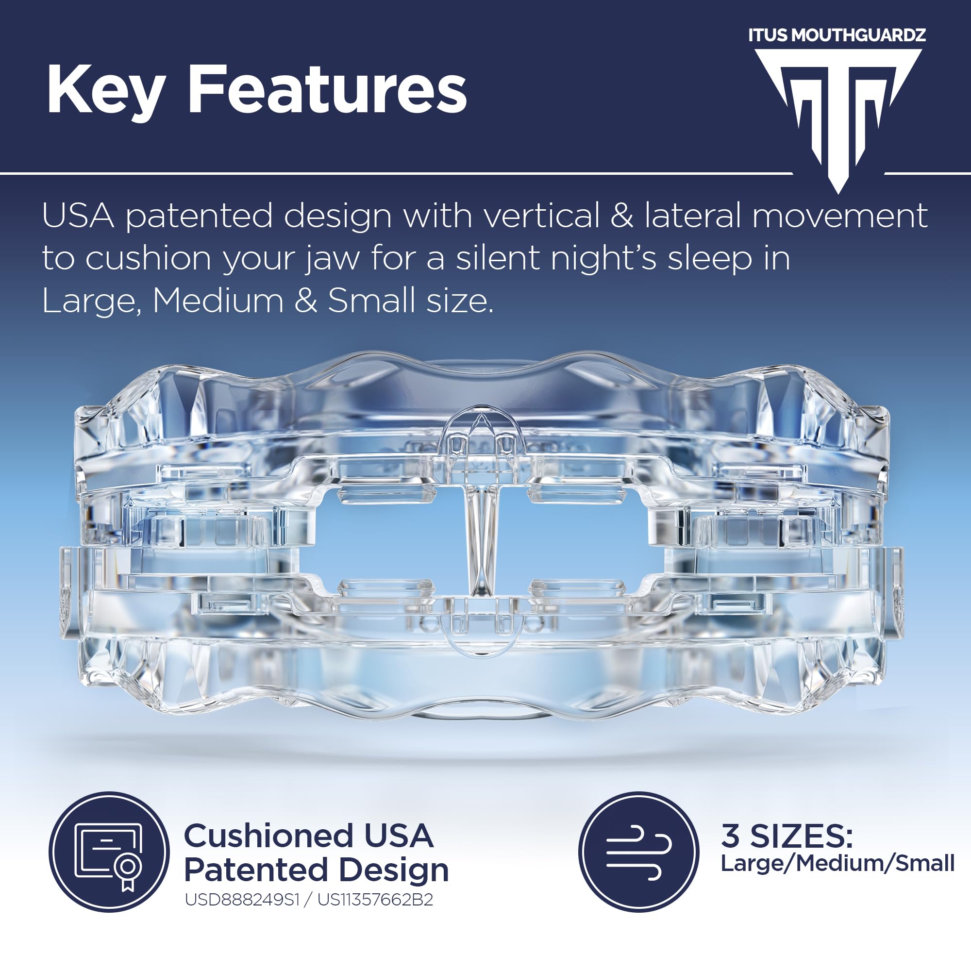 Itus Mouthguardz SilentZPro 2.0 adjustment settings help find your ideal snugness.