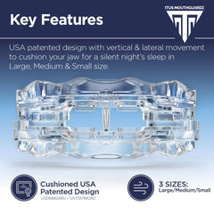 Itus SilentZPro 2.0 adjustable settings with personalized fit.