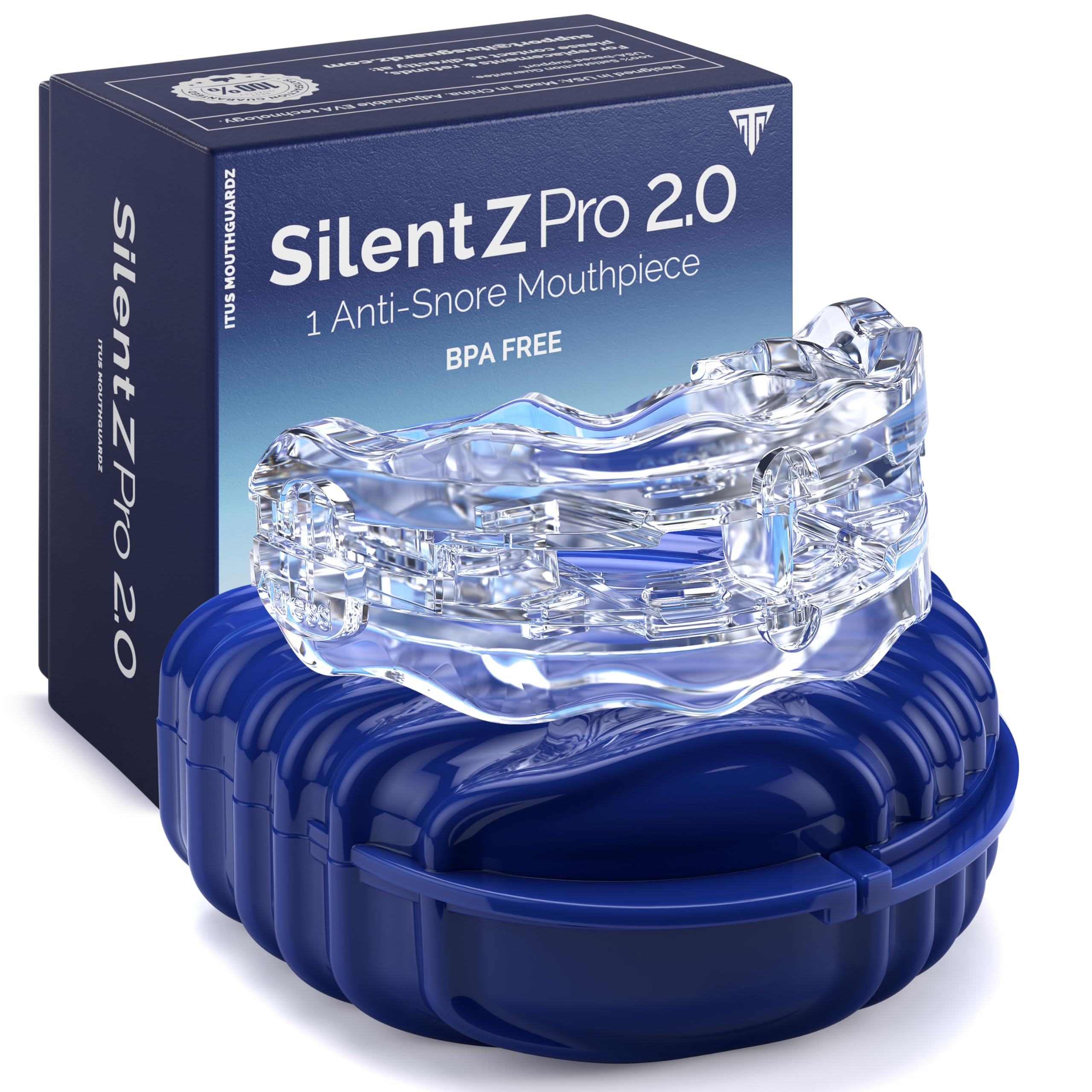 Itus SilentZPro 2.0 front view, compact guard designed for nightly comfort.