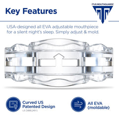 Itus SilentZzz adjustable mechanism close-up enabling a customizable bite