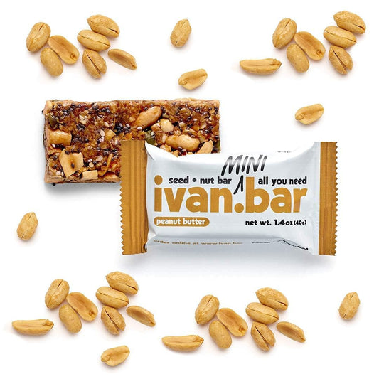 ivan.bar Protein Packed Energy Snack Bar close-up shows texture and vegan protein option